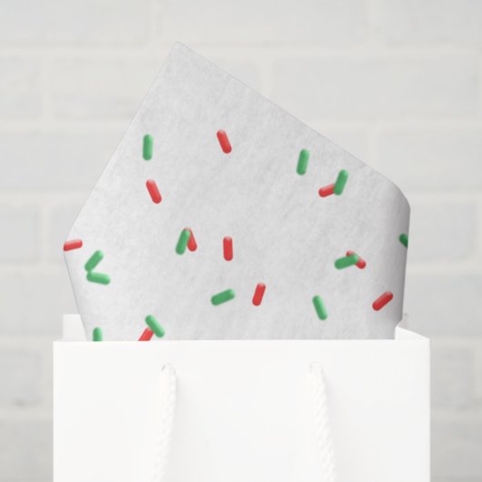 Cookie Sprinkles Rood Groen Zoet Kerstplezier Tissuepapier (Cadeauzakje)