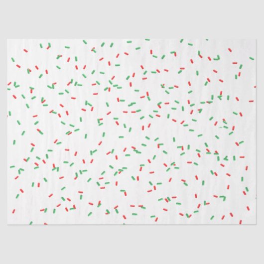Cookie Sprinkles Rood Groen Zoet Kerstplezier Tissuepapier (Voorkant)