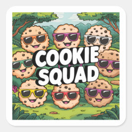 Cookie Squad Vierkante Sticker
