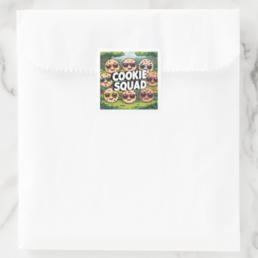 Cookie Squad Vierkante Sticker (Tas)