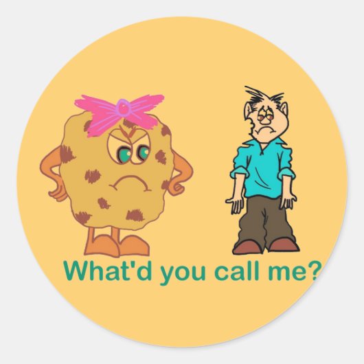 Cookie sticker. ronde sticker (Voorkant)