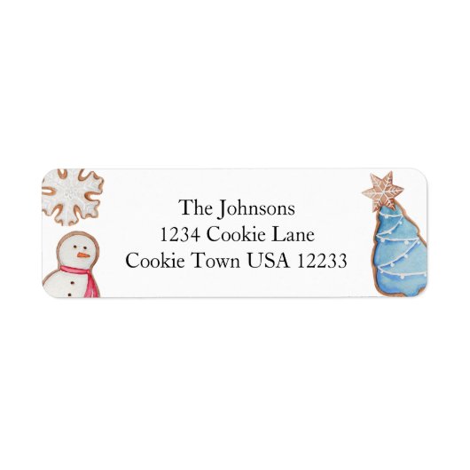 Cookie Swap Adreslabel Etiket (Voorkant)