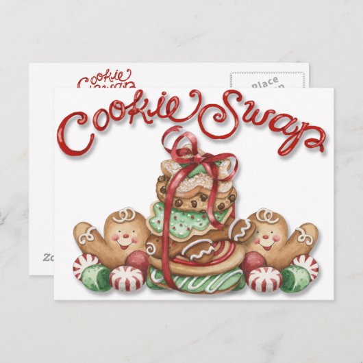 Cookie Swap Briefkaart (Voorkant / Achterkant)