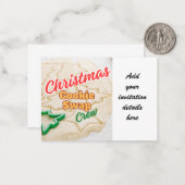 Cookie Swap - Cut Out Cookie Design Notitiekaartje (Voorkant / Achterkant in situ)