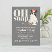 Cookie Swap Cute Puppy Grey Modern Kaart (Staand voorkant)
