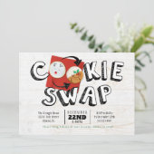 Cookie Swap Exchange Vakantie Kerstfeest Kaart (Staand voorkant)