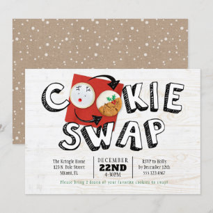 Cookie Swap Exchange Vakantie Kerstfeest Kaart