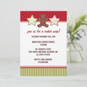 Cookie Swap Holiday Kerstfeest Uitnodigingen (Staand voorkant)