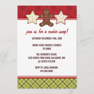 Cookie Swap Holiday Kerstfeest Uitnodigingen