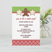 Cookie Swap Holiday Kerstfeest Uitnodigingen (Staand voorkant)