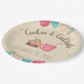 Cookie Swap Kerst Cookies & Cocktails Party Papieren Bordje (Gekanteld)