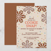 Cookie Swap-kerstfeest Kaart (Voorkant / Achterkant)