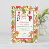 Cookie Swap-kerstfeest uitnodiging (Staand voorkant)