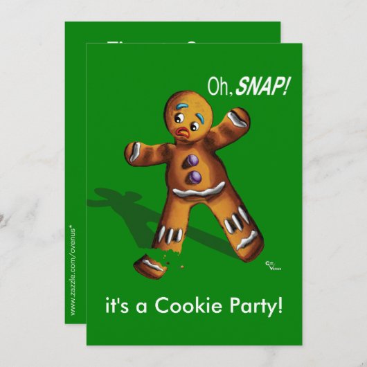 Cookie Swap-kerstfeest uitnodiging (Voorkant / Achterkant)