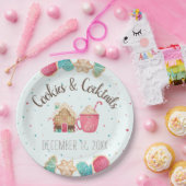 Cookie Swap Kerstkoekjes & Cocktails Ice Blue Papieren Bordje (Feest)