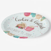 Cookie Swap Kerstkoekjes & Cocktails Ice Blue Papieren Bordje (Gekanteld)