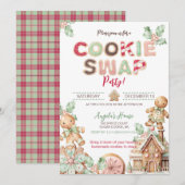 Cookie Swap Kerstkoekjes Gingerbread Kaart (Voorkant / Achterkant)