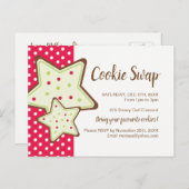 Cookie Swap Party Briefkaarten (Voorkant / Achterkant)