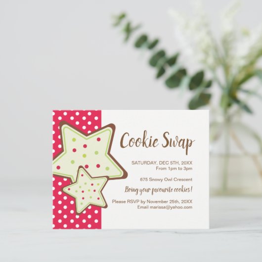 Cookie Swap Party Briefkaarten (Staand voorkant)