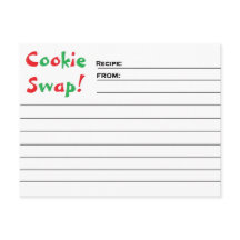 Cookie Swap. Recipiekaarten