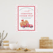 Cookie Swap Red Truck Gingerbrood Welkom Poster (Keuken)