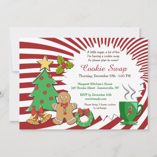 Cookie Swap-uitnodiging Kaart (Voorkant)