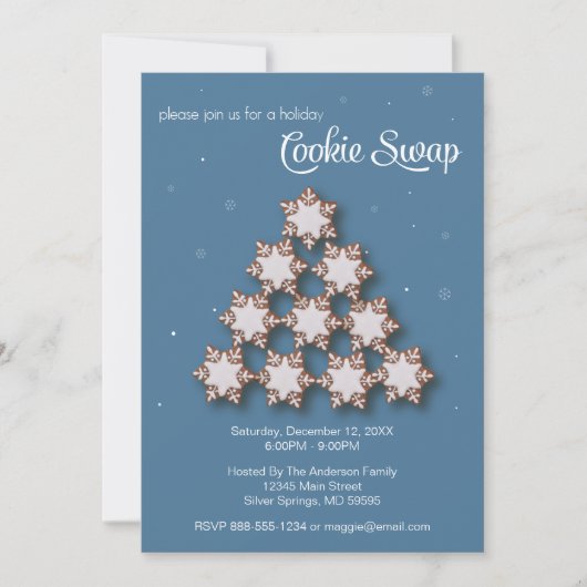 Cookie Swap-uitnodiging Kaart (Voorkant)