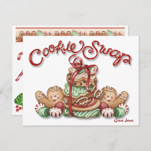 Cookie Swap uitnodiging - SRF (Voorkant / Achterkant)