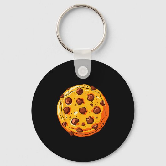 Cookie T-shirt Heren Dames Kinderen Chocolate Chip Sleutelhanger (Voorkant)