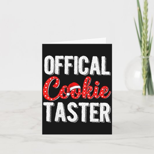 Cookie Taster Cookie Christmas Matching Couple Kaart (Voorkant)
