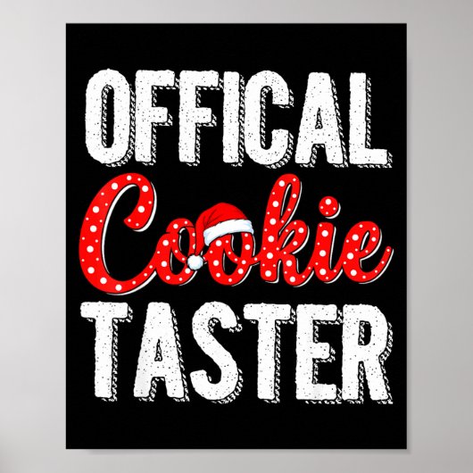 Cookie Taster Cookie Christmas Matching Couple  Poster (Voorkant)