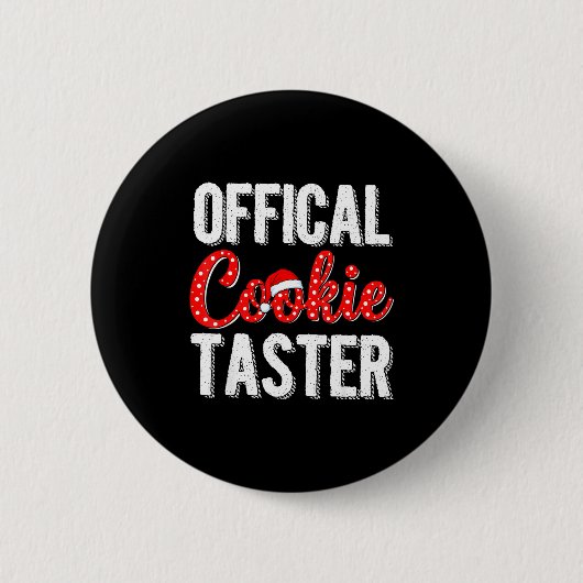 Cookie Taster Cookie Christmas Matching Couple Ronde Button 5,7 Cm (Voorkant)