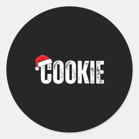 Cookie Taster Cookie Christmas Matching Couple Ronde Sticker (Voorkant)