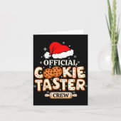 Cookie Taster Crew, Funny Christmas Baking Team  Kaart (Voorkant)