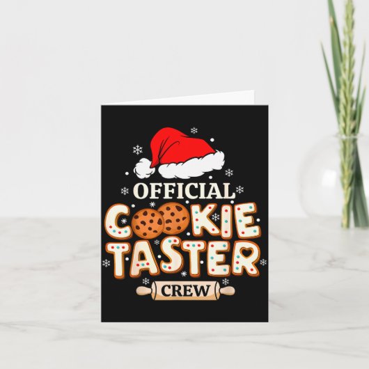 Cookie Taster Crew, Funny Christmas Baking Team  Kaart (Voorkant)
