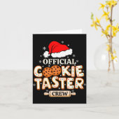 Cookie Taster Crew, Funny Christmas Baking Team  Kaart (Gele Bloem)