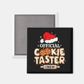 Cookie Taster Crew, Funny Christmas Baking Team Magneet (Voorkant / Achterkant)