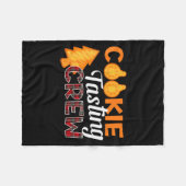 Cookie Tasting Crew - Funny Plaid Christmas Fleece Deken (Voorkant (Horizontaal))