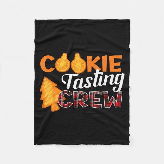 Cookie Tasting Crew - Funny Plaid Christmas Fleece Deken (Voorkant)