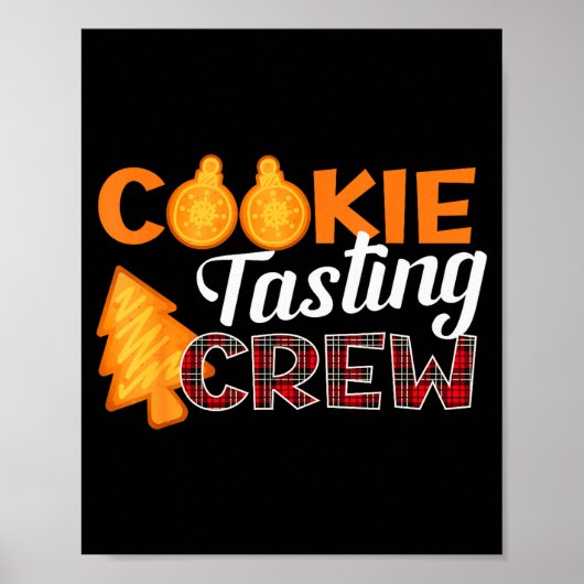 Cookie Tasting Crew - Funny Plaid Christmas  Poster (Voorkant)