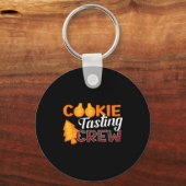 Cookie Tasting Crew - Funny Plaid Christmas  Sleutelhanger (Voorkant)