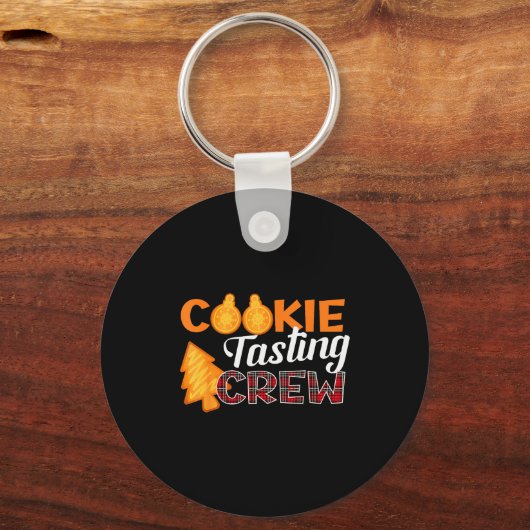 Cookie Tasting Crew - Funny Plaid Christmas  Sleutelhanger (Voorkant)