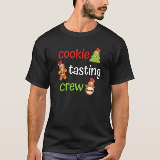 Cookie Tasting Crew Team Christmas Family Matching T-shirt (Voorkant)