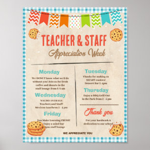 Cookie Teacher Appreciation Week Route Poster