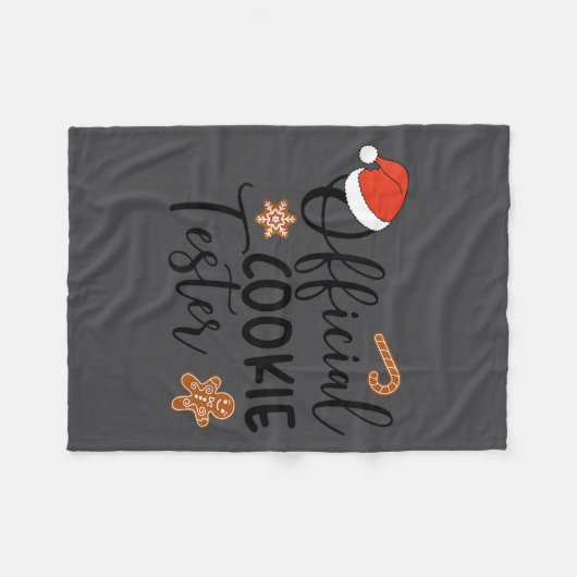 Cookie Tester &amp; Cookie Baker Funny Christmas C Fleece Deken (Voorkant (Horizontaal))