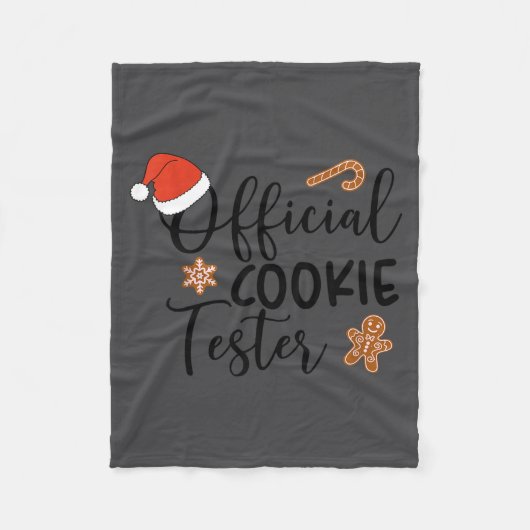 Cookie Tester &amp; Cookie Baker Funny Christmas C Fleece Deken (Voorkant)