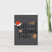 Cookie Tester & Cookie Baker Funny Christmas C Kaart (Voorkant)