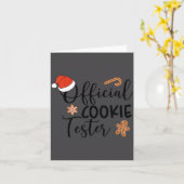 Cookie Tester & Cookie Baker Funny Christmas C Kaart (Gele Bloem)