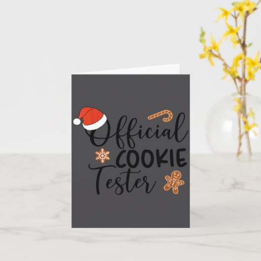 Cookie Tester & Cookie Baker Funny Christmas C Kaart (Gele Bloem)