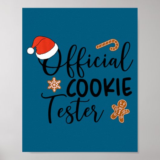 Cookie Tester &amp; Cookie Baker Funny Christmas C Poster (Voorkant)